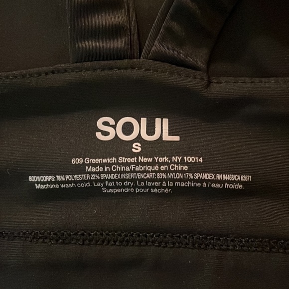SOUL by SoulCycle With the Band Sports Bra Tuxedo Stripe Sports Bra Size Small - Picture 4 of 6